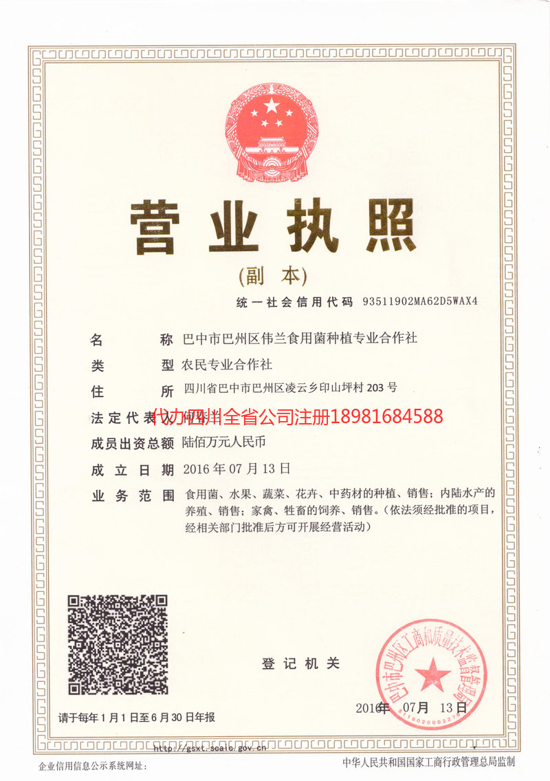 郑州郑州伟兰食用菌种植专业合作社